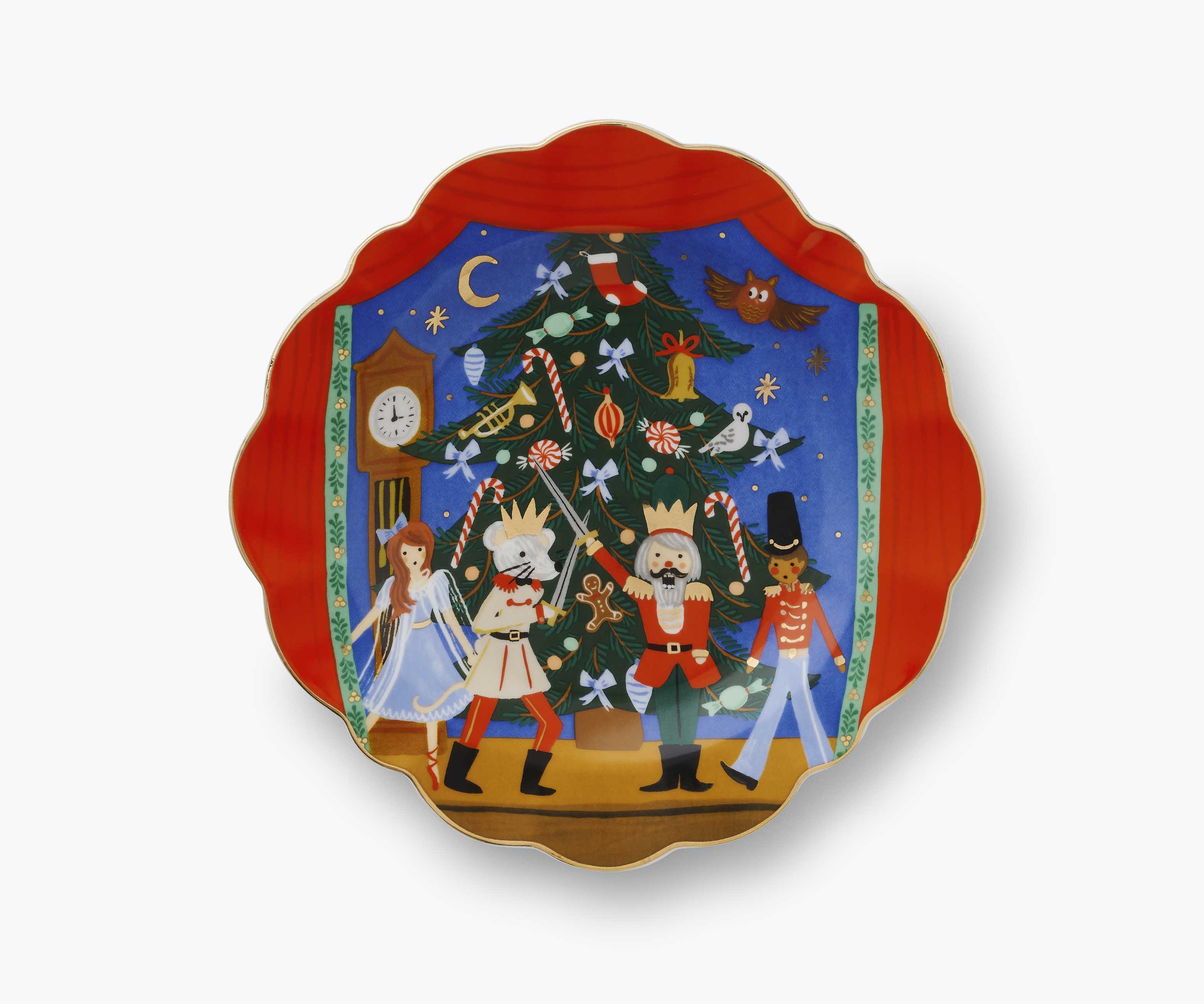 Porcelain Dessert Plate Set - Nutcracker