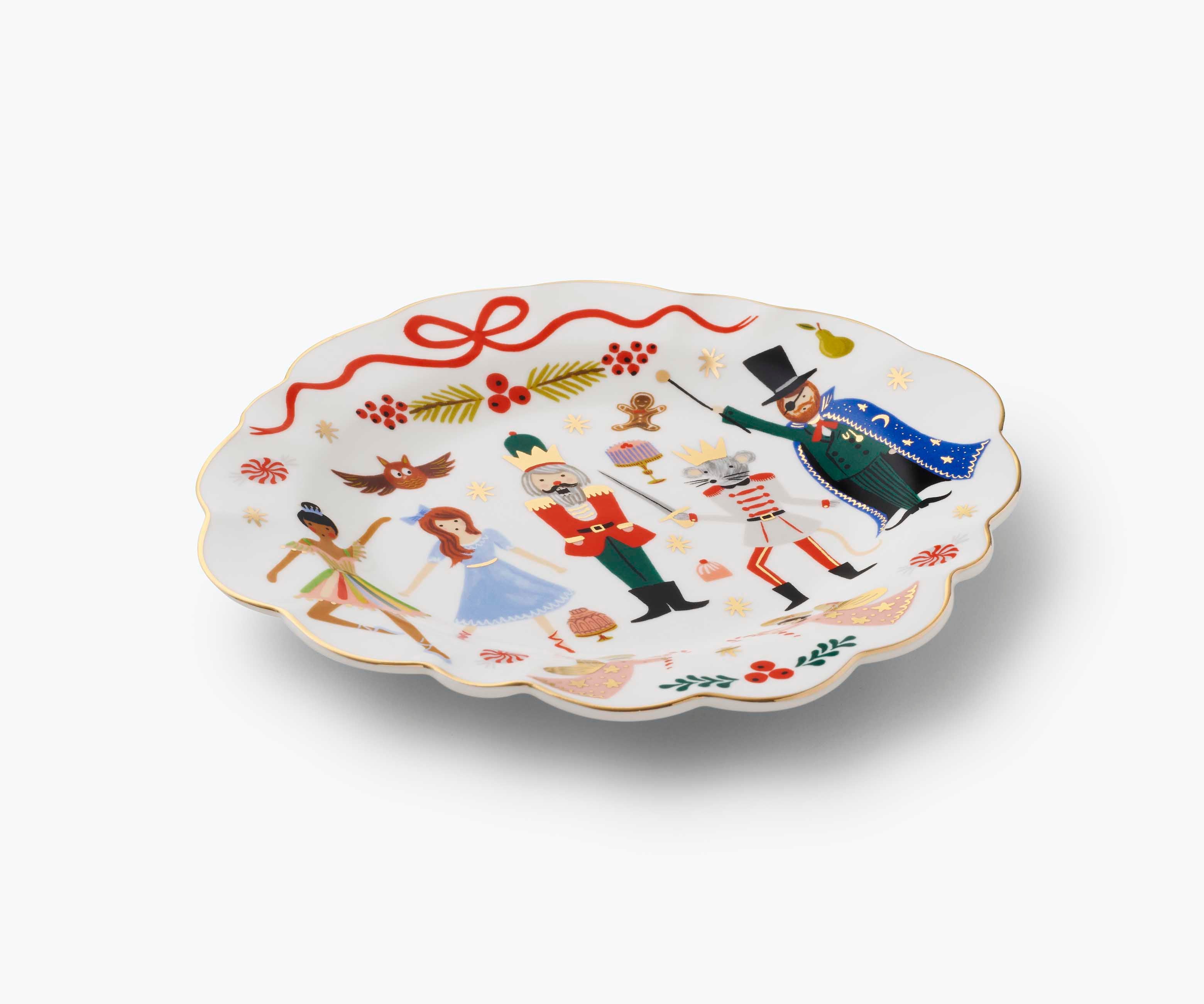 Porcelain Dessert Plate Set - Nutcracker