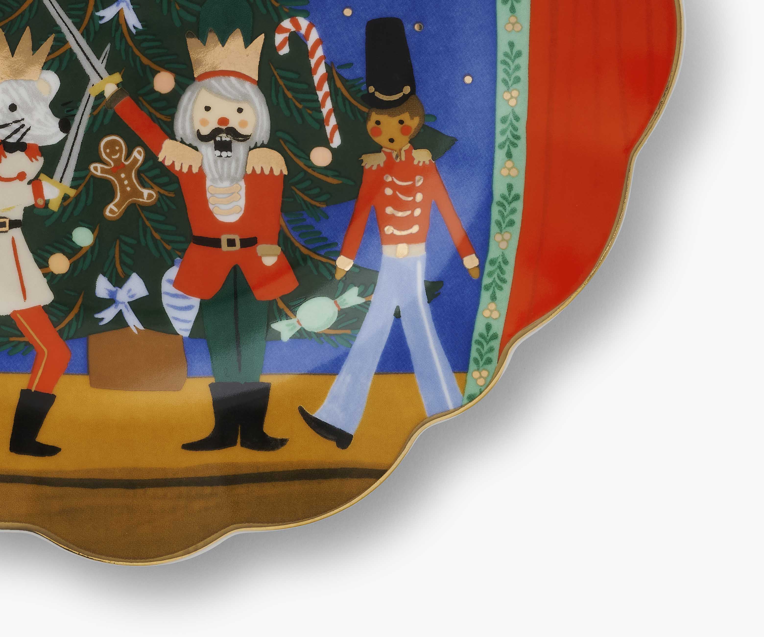 Porcelain Dessert Plate Set - Nutcracker