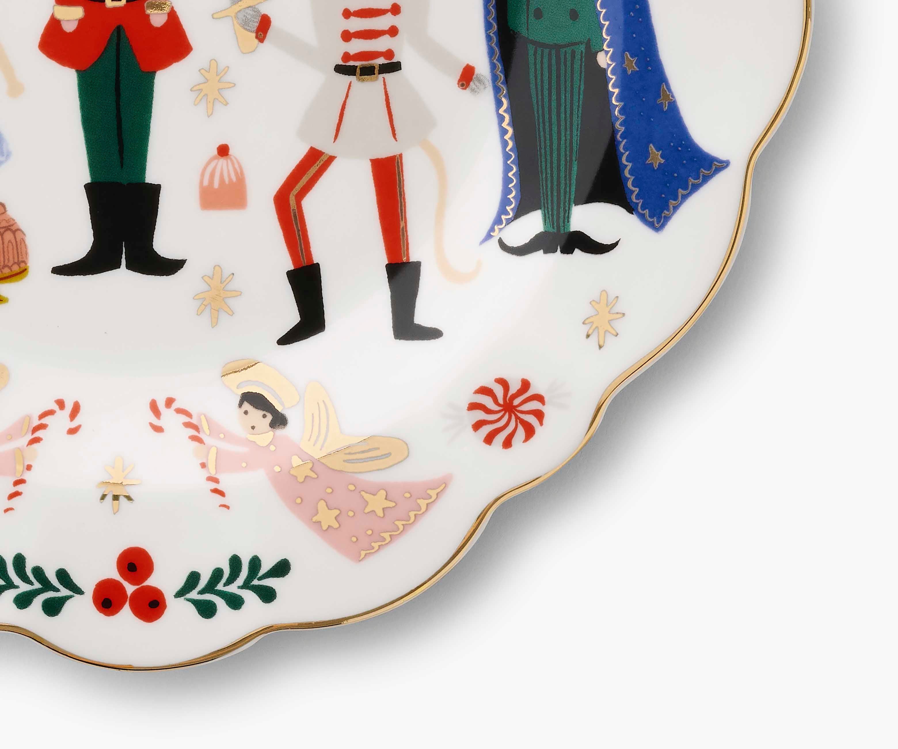 Porcelain Dessert Plate Set - Nutcracker