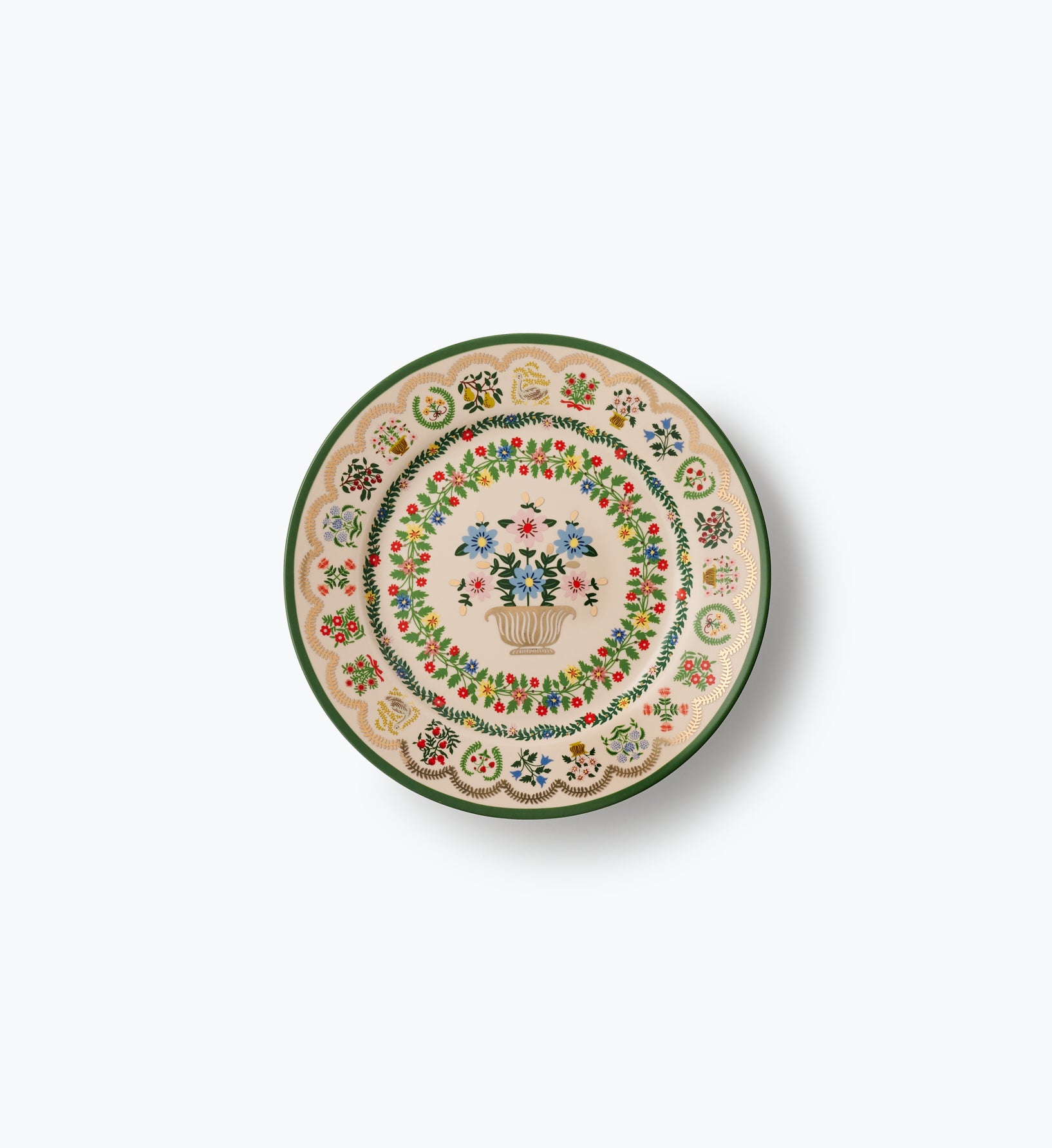 Porcelain Dessert Plate Set - Rosette