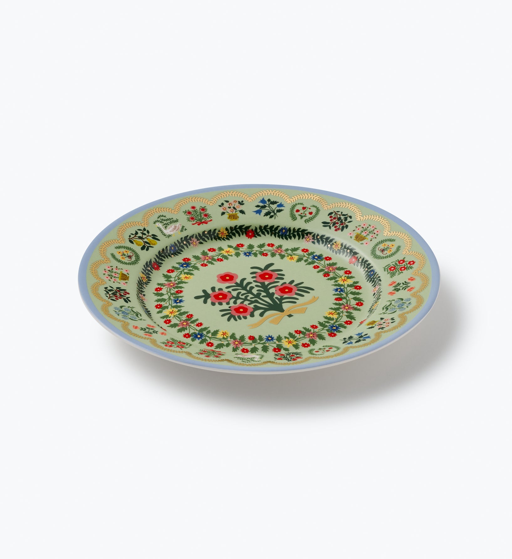 Porcelain Dessert Plate Set - Rosette