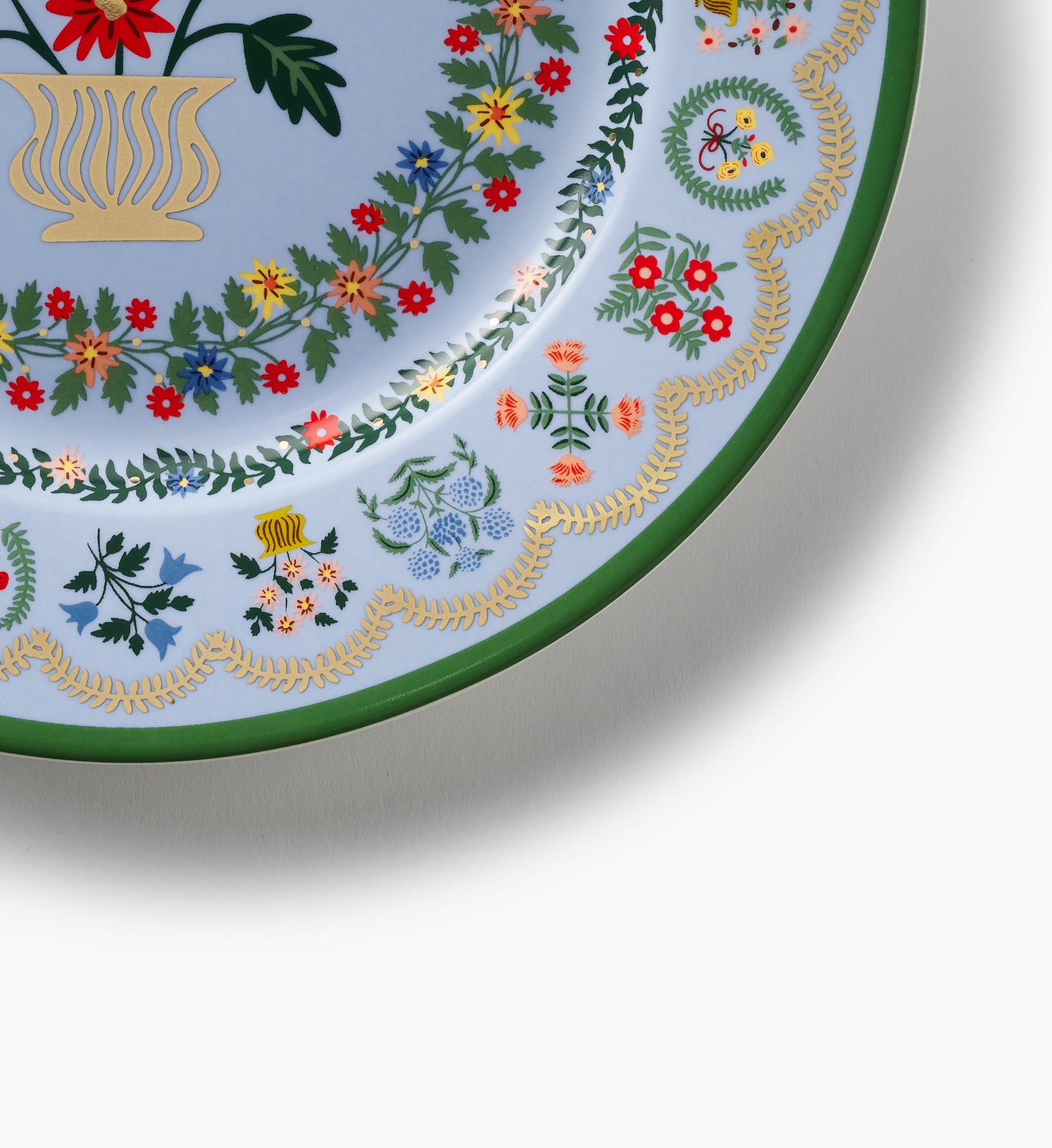 Porcelain Dessert Plate Set - Rosette