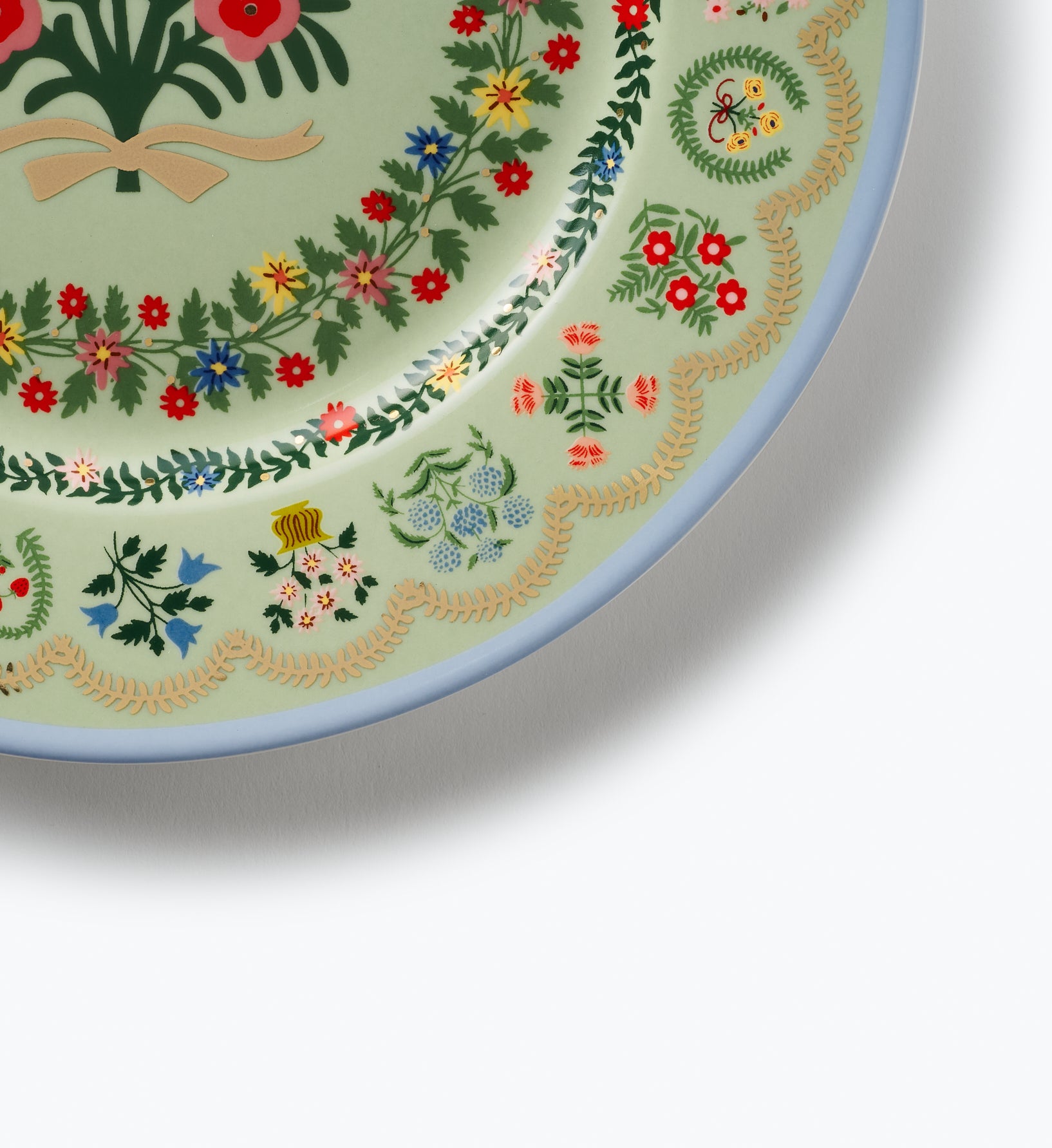 Porcelain Dessert Plate Set - Rosette