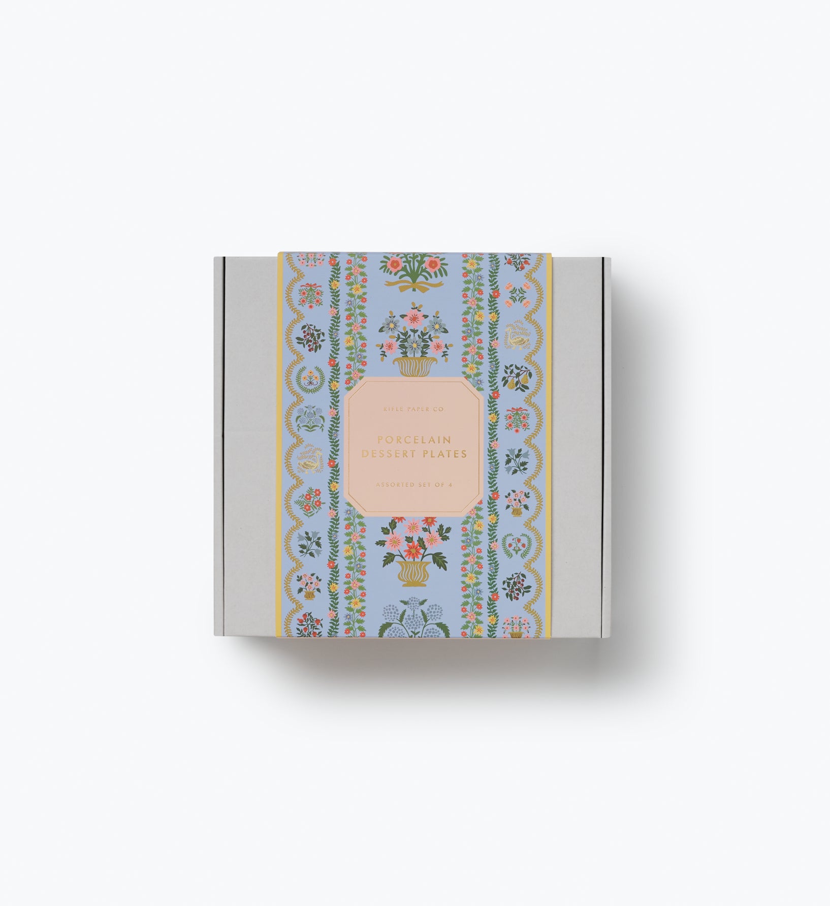 Porcelain Dessert Plate Set - Rosette