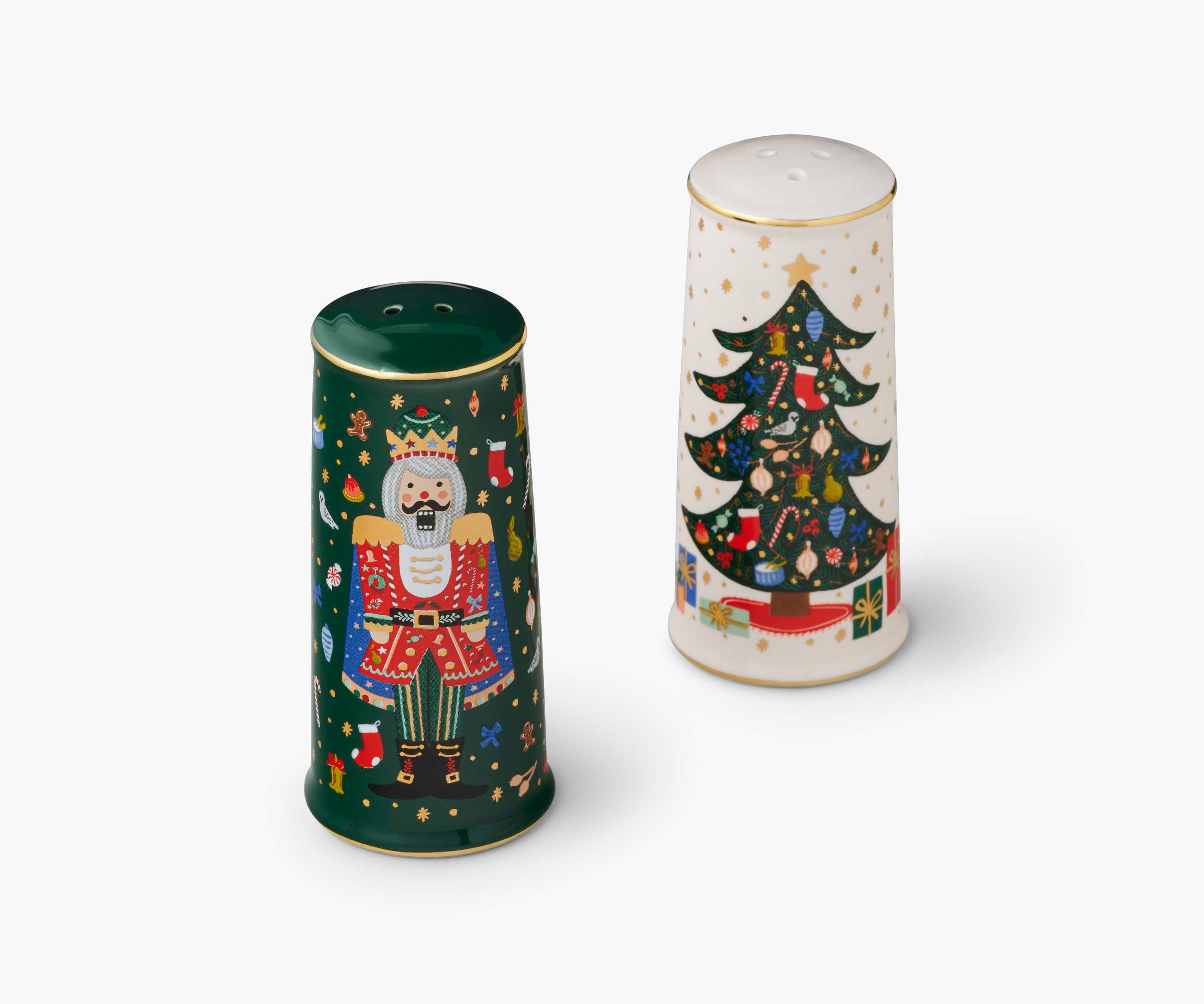 Porcelain Salt & Pepper Shaker Set - Nutcracker