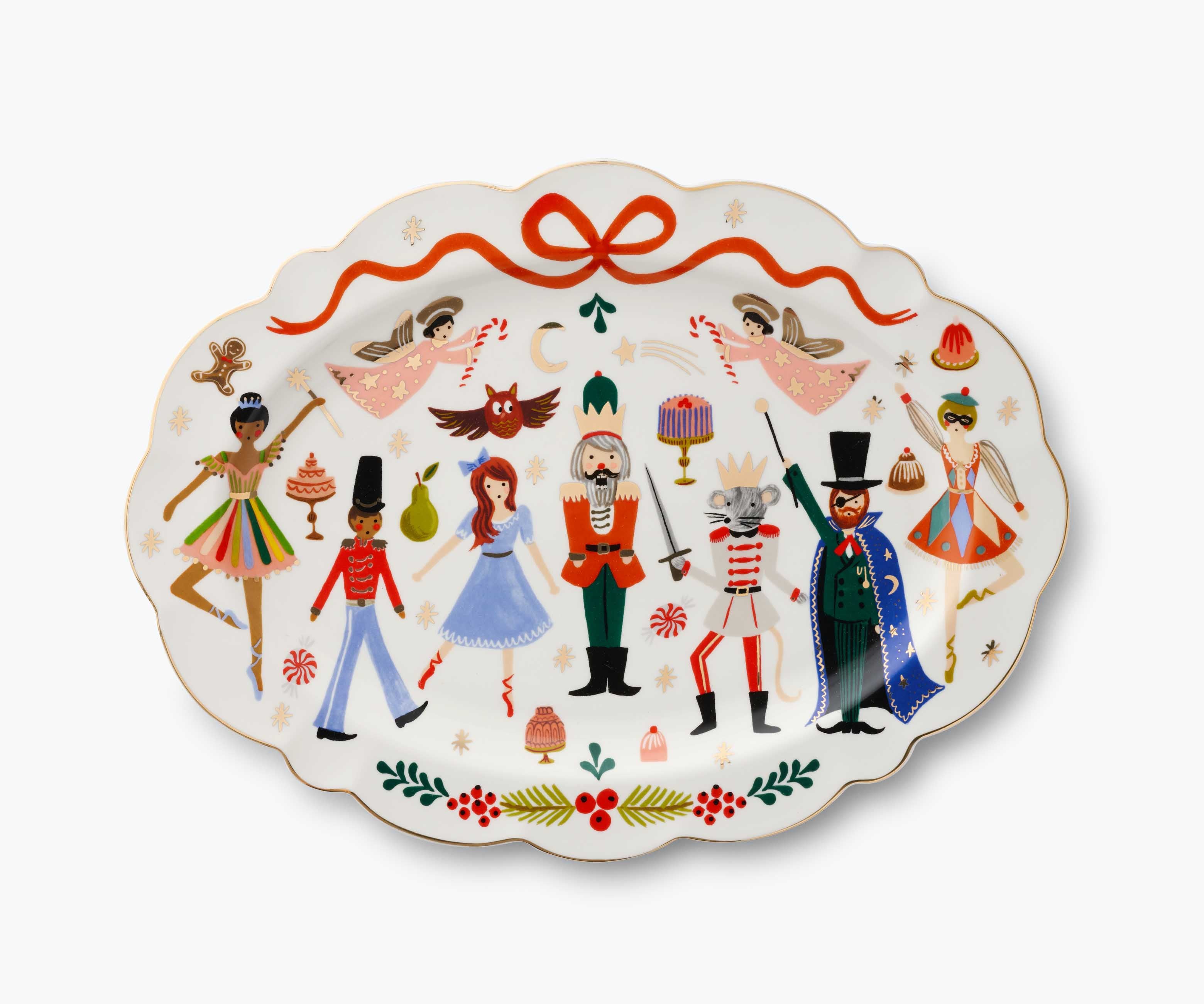Large Porcelain Serving Platter - Nutcracker