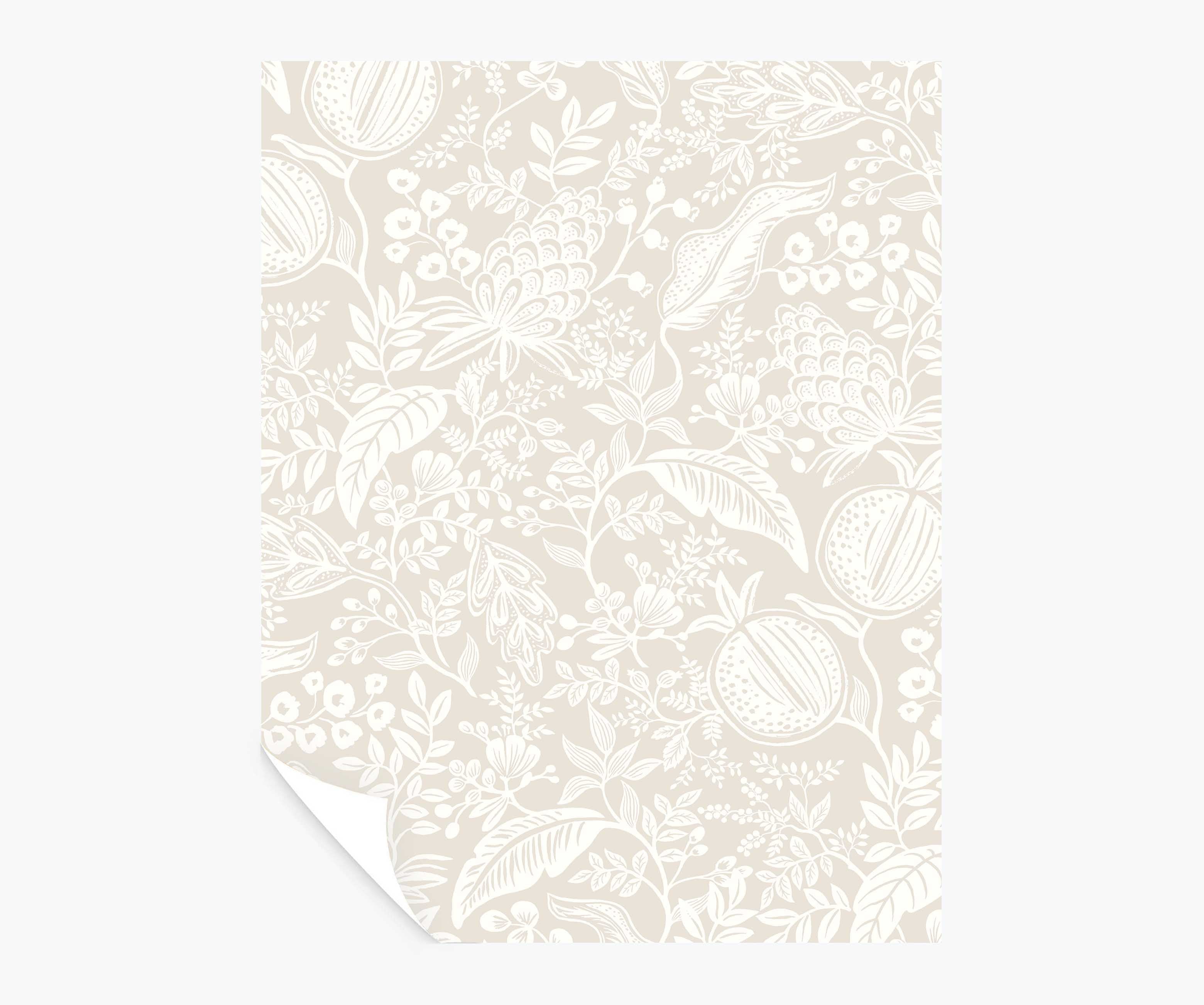 Pomegranate Peel & Stick Wallpaper Sample - Beige & White