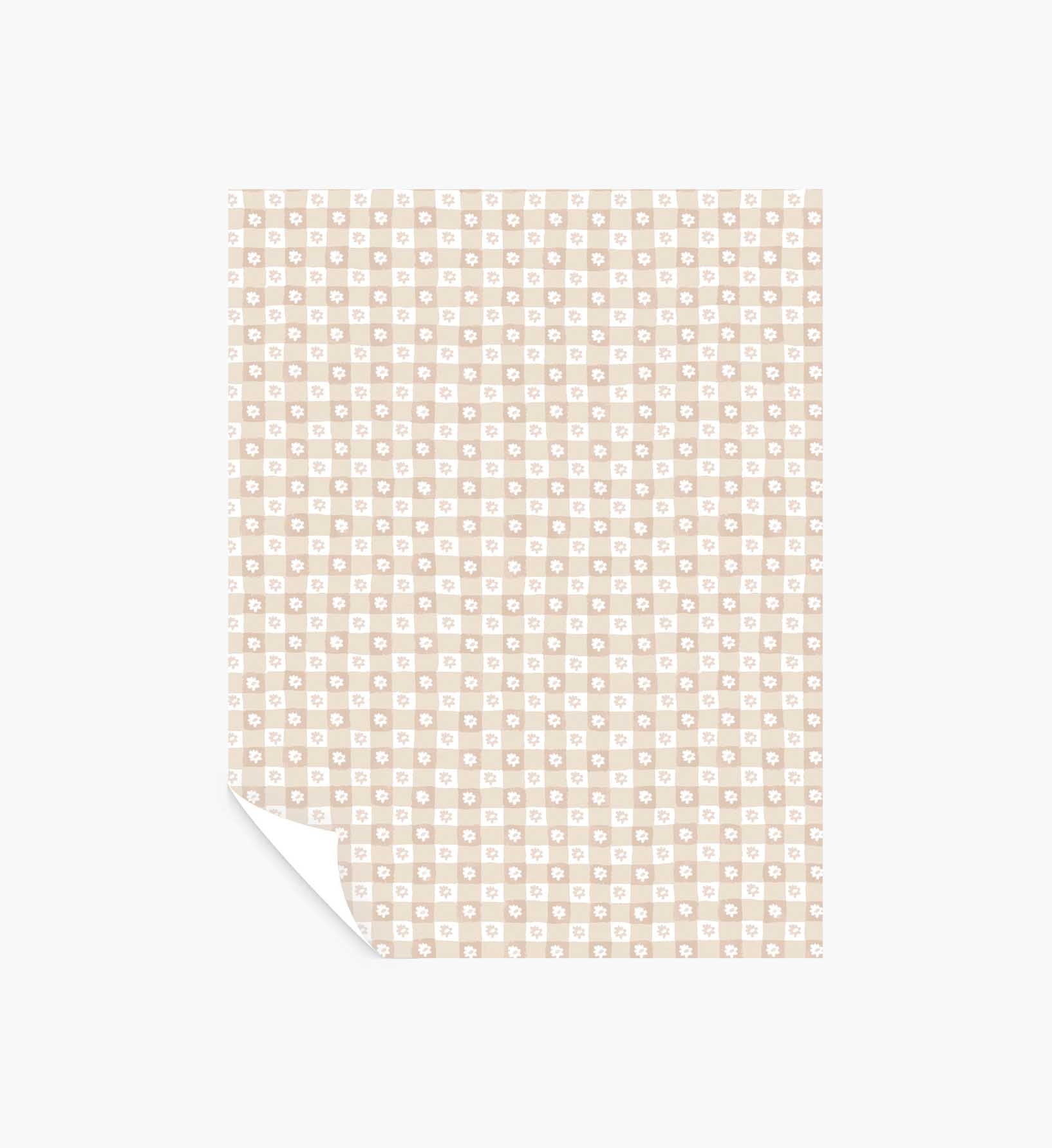 Daisy Gingham Peel & Stick Wallpaper Sample - Blush