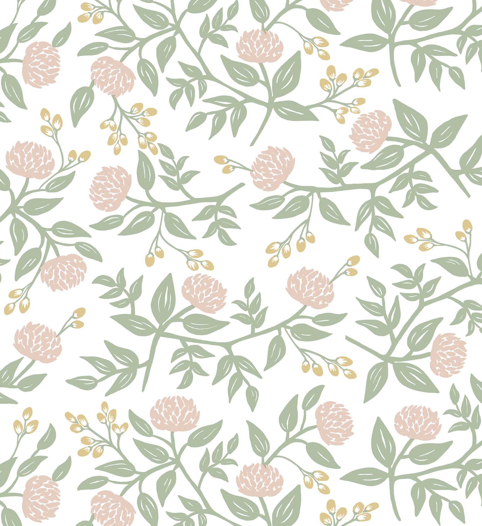 Peonies Peel & Stick Wallpaper Sample - Blush